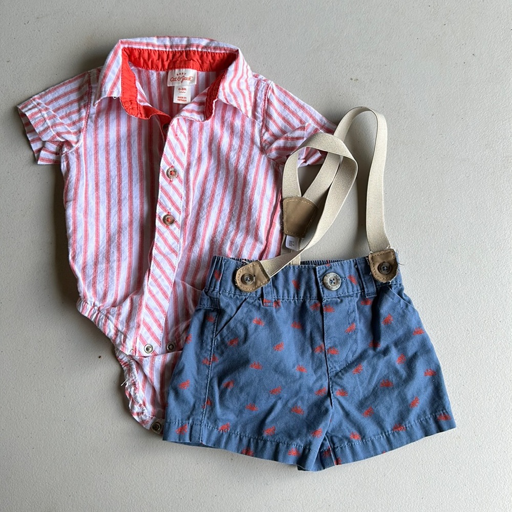 Baby boy chino short set